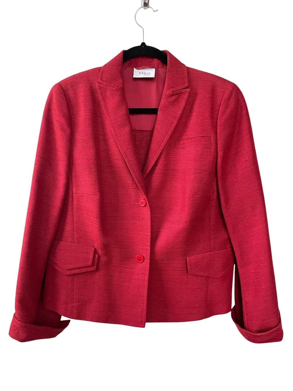 Akris Punto Luxury Tailored Women's Two-Button Blazer Silk 12